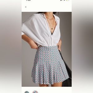 Anthropology, tennis skirt printed mini